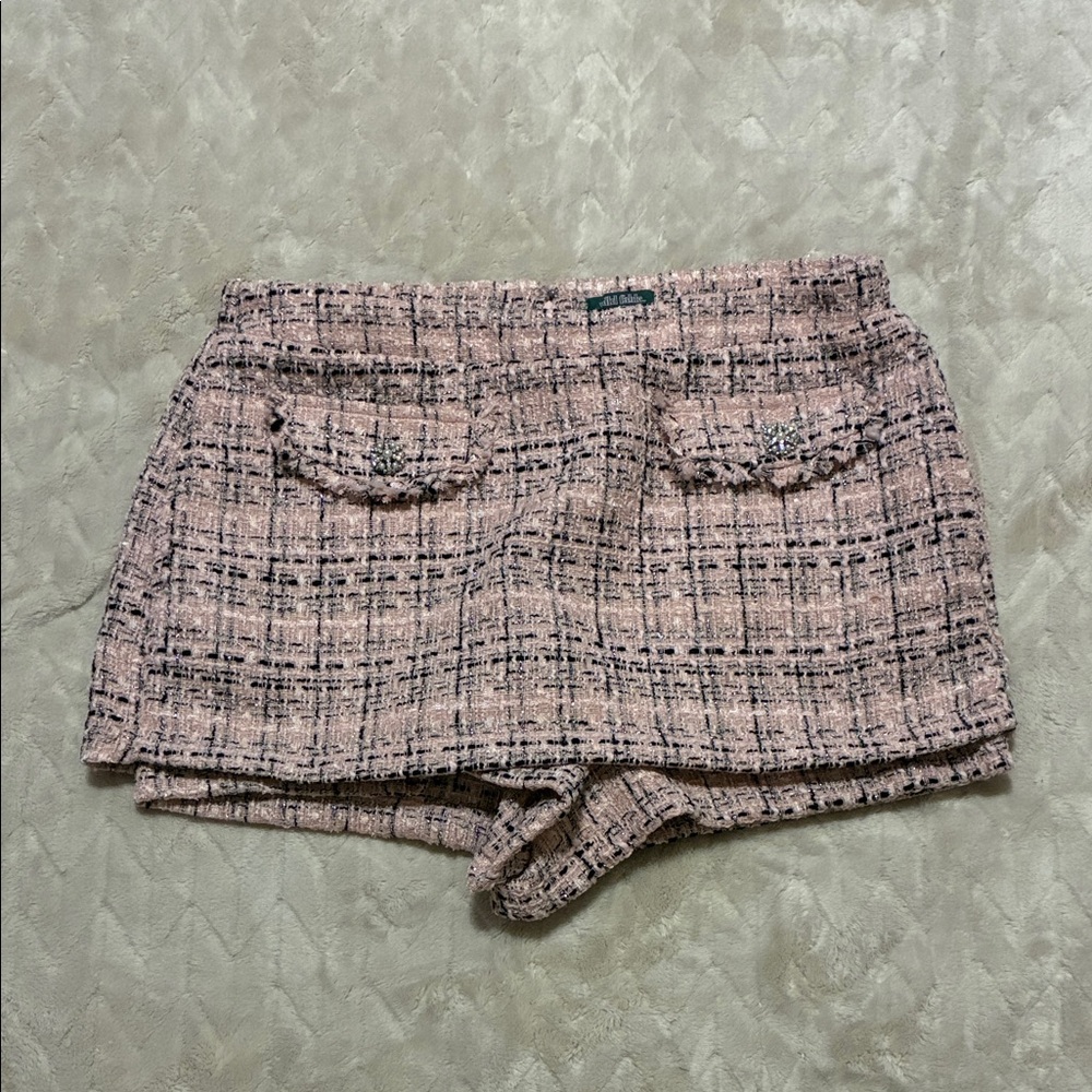 Wild Fable Pink Tweed Mini Skirt